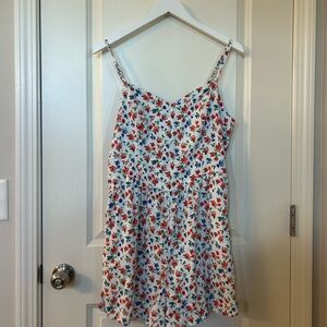 Old Navy Red and Green Floral Romper